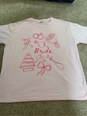 Bride Graphic Short Sleeve Tee - Pink